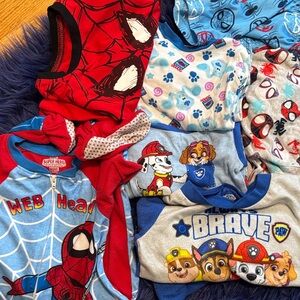 Marvel Red and Blue Spider-Man Kids Pajama Sets paw patrol Blues Clues extras